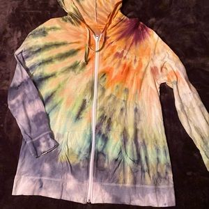 Hand Made Ice Dye Sunflower Jacket